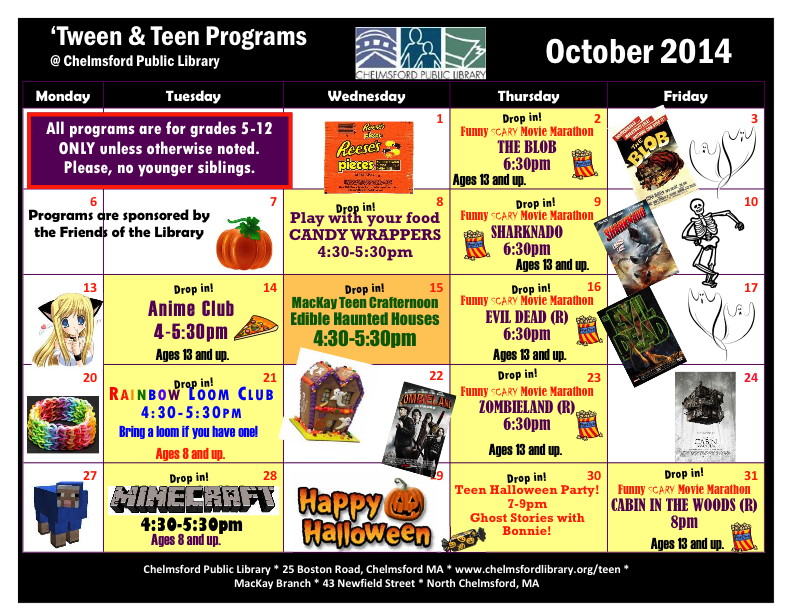 October Library Programs