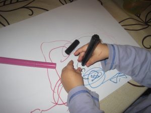 child-scribbling